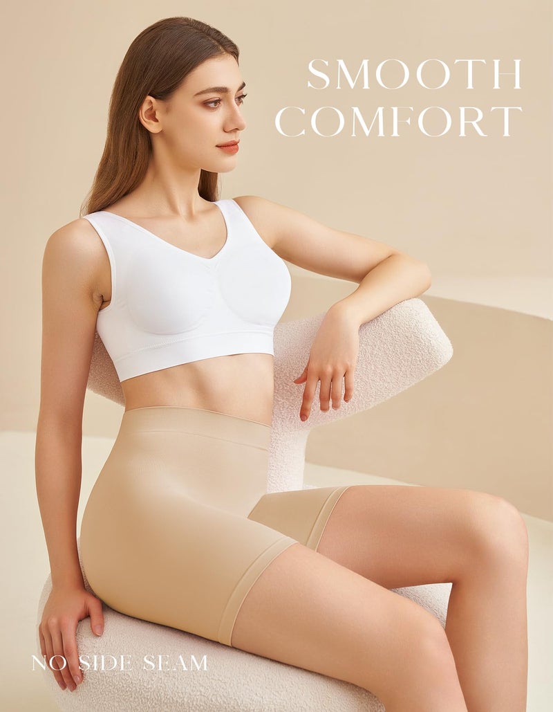 SIMIYA Slip Shorts for Women, Smooth Seamless Slip Shorts for Under Dresses, Stretch Workout Yoga Biker Shorts - Image 3